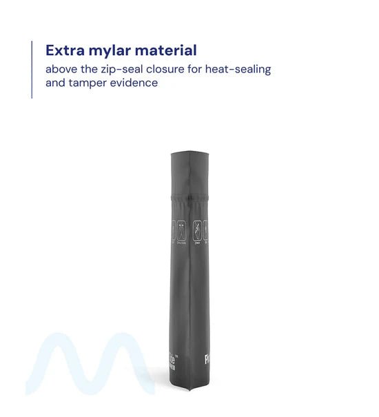 Child Resistant & Tamper Evident | Pinch N Slide 3.0 Matte Black PCR Mylar Bags | 3.6in x 5.7in - 3.5g - 250 Count - 4