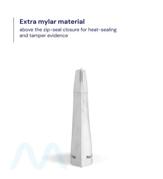 Child Resistant & Tamper Evident | Pinch N Slide 3.0 Matte White PCR Mylar Exit Bags | 12in x 9in - 56g - 250 Count - 4