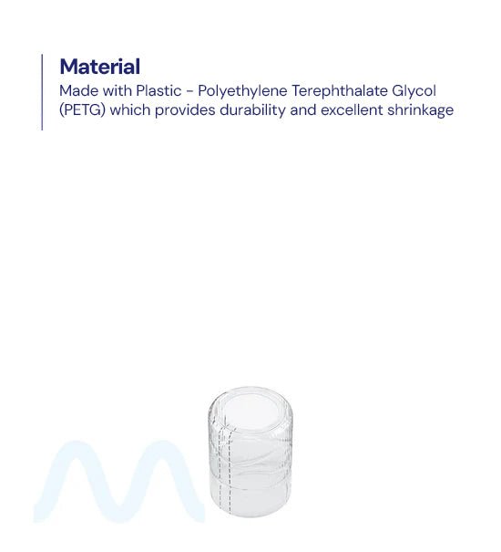 Tamper Evident | Heat Seal PETG Shrink Bands for Tubes | 30mm x 38mm - Clear Plastic - 1000 Count - 5