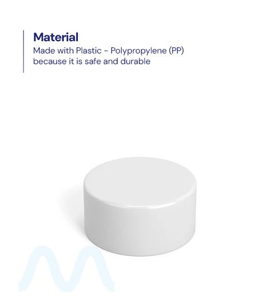 Child Resistant | Smooth Push Down & Turn Plastic PCR Caps w/ Foil Liner | 28mm - Glossy White - 504 Count - 2