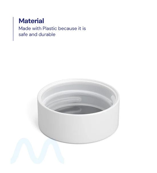 Child Resistant | Smooth Push Down & Turn Plastic PCR Caps w/ Foil Liner | 38mm - Matte White - 320 Count - 4