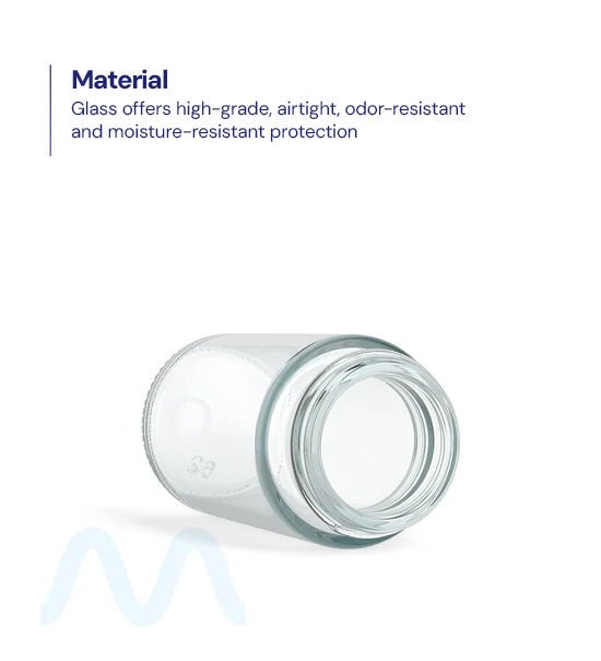 Wide Mouth Straight Sided Clear Glass Jars for Pre - Rolls | 38mm - 2oz - 180 Count - 3