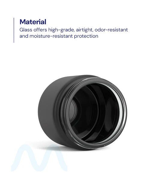 Straight Sided Matte Black Glass Jars | 50mm - 2oz - 200 Count - 3