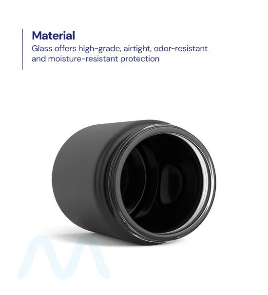 Straight Sided Matte Black Glass Jars | 50mm - 4oz - 100 Count - 2