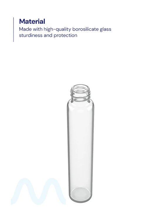 Child Resistant | Glass Pre - Roll Tubes w/ Black Cap | 18mm - 120mm - 500 Count - 2