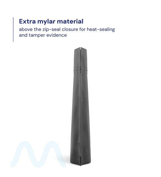 Tamper Evident | Matte Black PCR Mylar Bags (No Tear Notch) | 4in x 6.5in - 7g - 1000 Count - 3