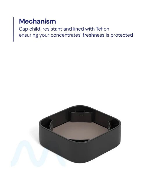 Child Resistant | Qube Clear Glass Concentrate Jar w/ Black Cap | 32mm - 5mL - 250 Count - 9