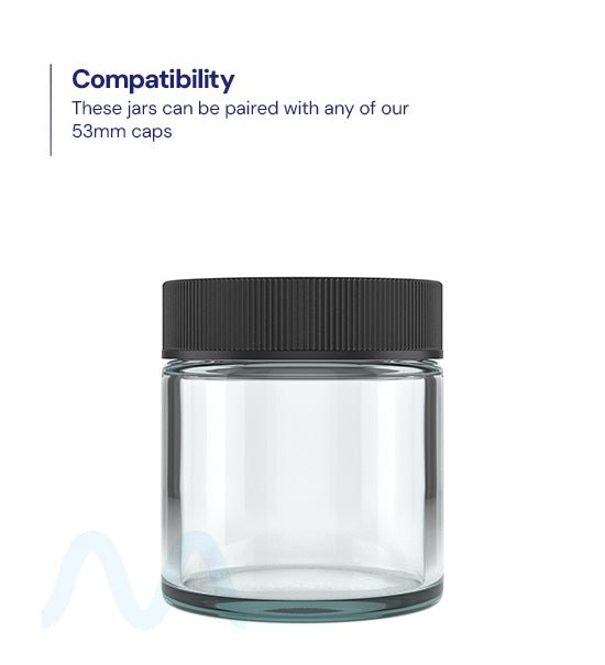 Straight Sided Clear Glass Jars | 53mm - 3.75oz - 32 Count - 3