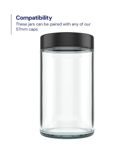 Straight Sided Clear Glass Jars | 57mm - 10oz - 72 Count - 6