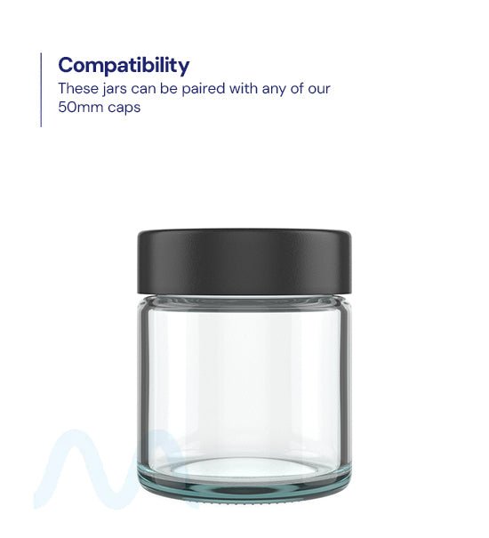 Straight Sided Clear Glass Jars | 50mm - 3oz - 100 Count - 5