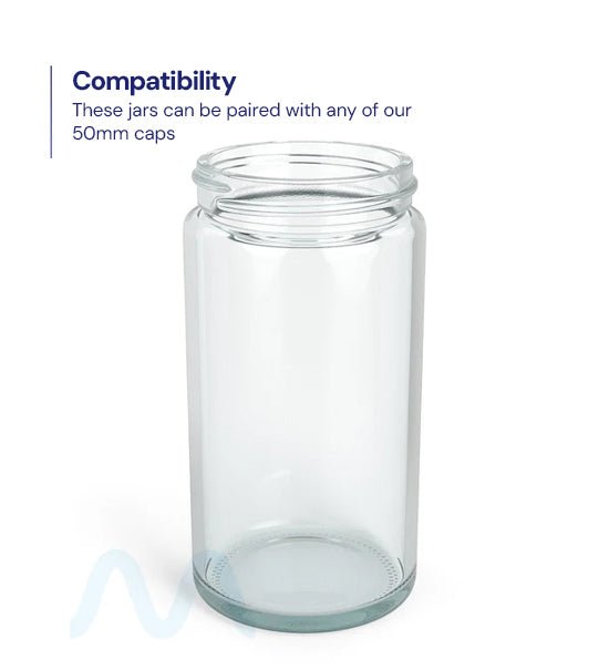 Straight Sided Clear Glass Jars | 50mm - 6oz - 80 Count - 2