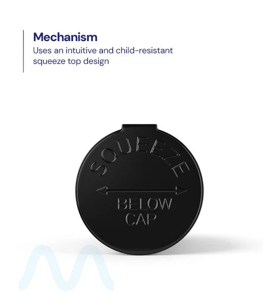 Child Resistant | Opaque Black Pop Top Bottles | 30dr - 7g - 150 Count - 4