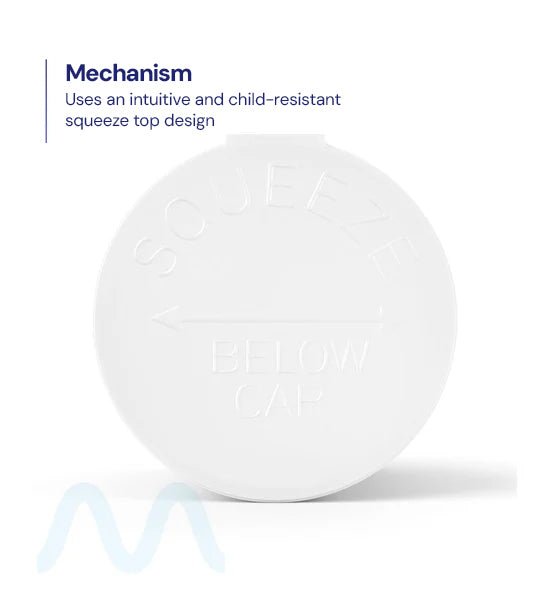 Child Resistant | Opaque White Pop Top Bottles | 90dr - 28g - 60 Count - 3