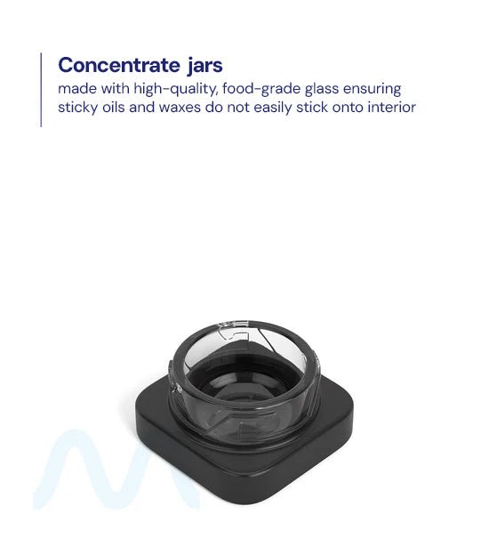Child Resistant | Qube Black Glass Concentrate Jar w/ Black Cap | 32mm - 5mL - 250 Count - 5