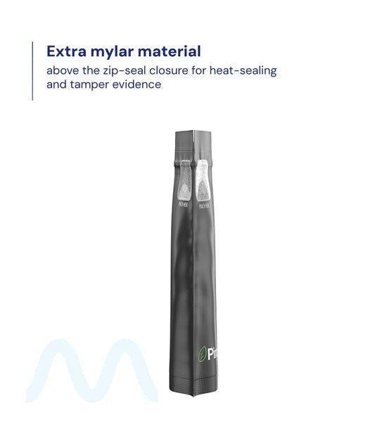 Child Resistant & Tamper Evident | Pinch N Slide 3.0 Matte Black PCR Mylar Exit Bags | 8in x 6.7in - 28g - 250 Count - 3
