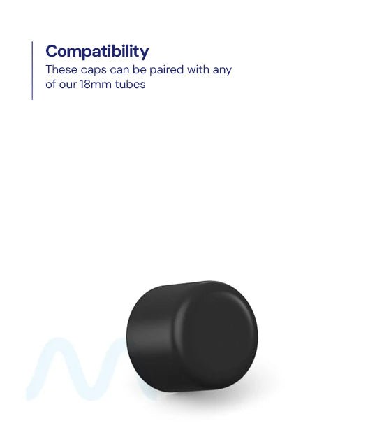 Child Resistant | Dome Push Down & Turn Plastic PCR Caps w/ Foam Liner | 18mm - Matte Black - 400 Count - 4