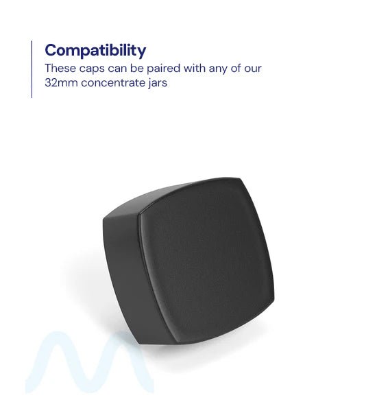 Child Resistant | Push Down & Turn Plastic Pillow PCR Caps w/ Teflon Liner | 32mm - Matte Black - 250 Count - 3