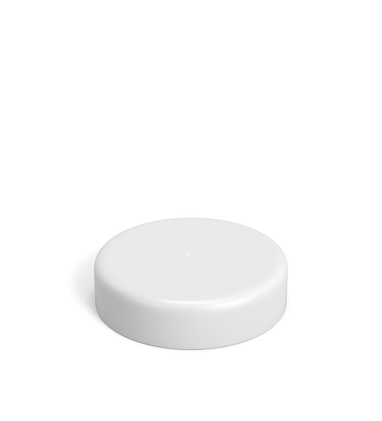 Child Resistant | Smooth Push Down & Turn Plastic Caps w/ Foil Liner | 53mm - Matte White - 120 Count - 1