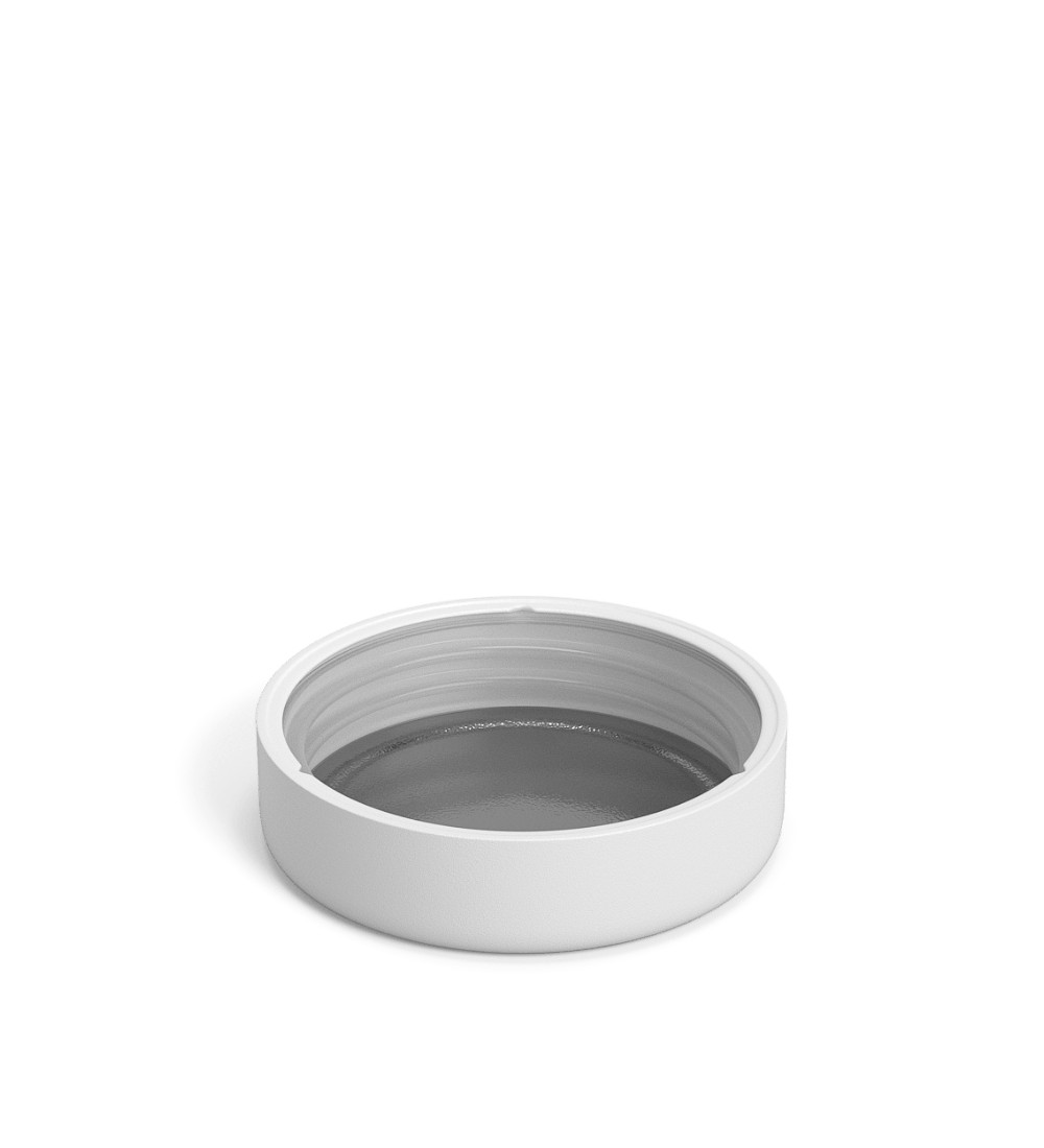 Child Resistant | Smooth Push Down & Turn Plastic Caps w/ Foil Liner | 53mm - Matte White - 120 Count - 2