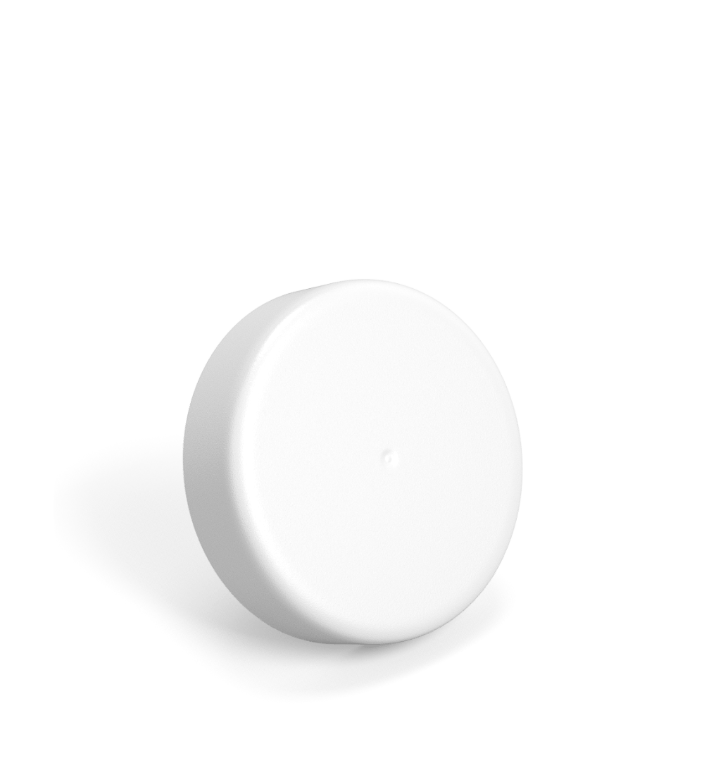 Child Resistant | Smooth Push Down & Turn Plastic Caps w/ Foil Liner | 53mm - Matte White - 120 Count - 3