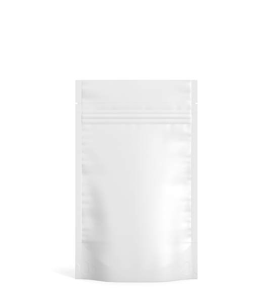 Tamper Evident | Matte White Mylar Bag (Tear Notch) | 4in x 6.5in - 7g - 1000 Count - 1