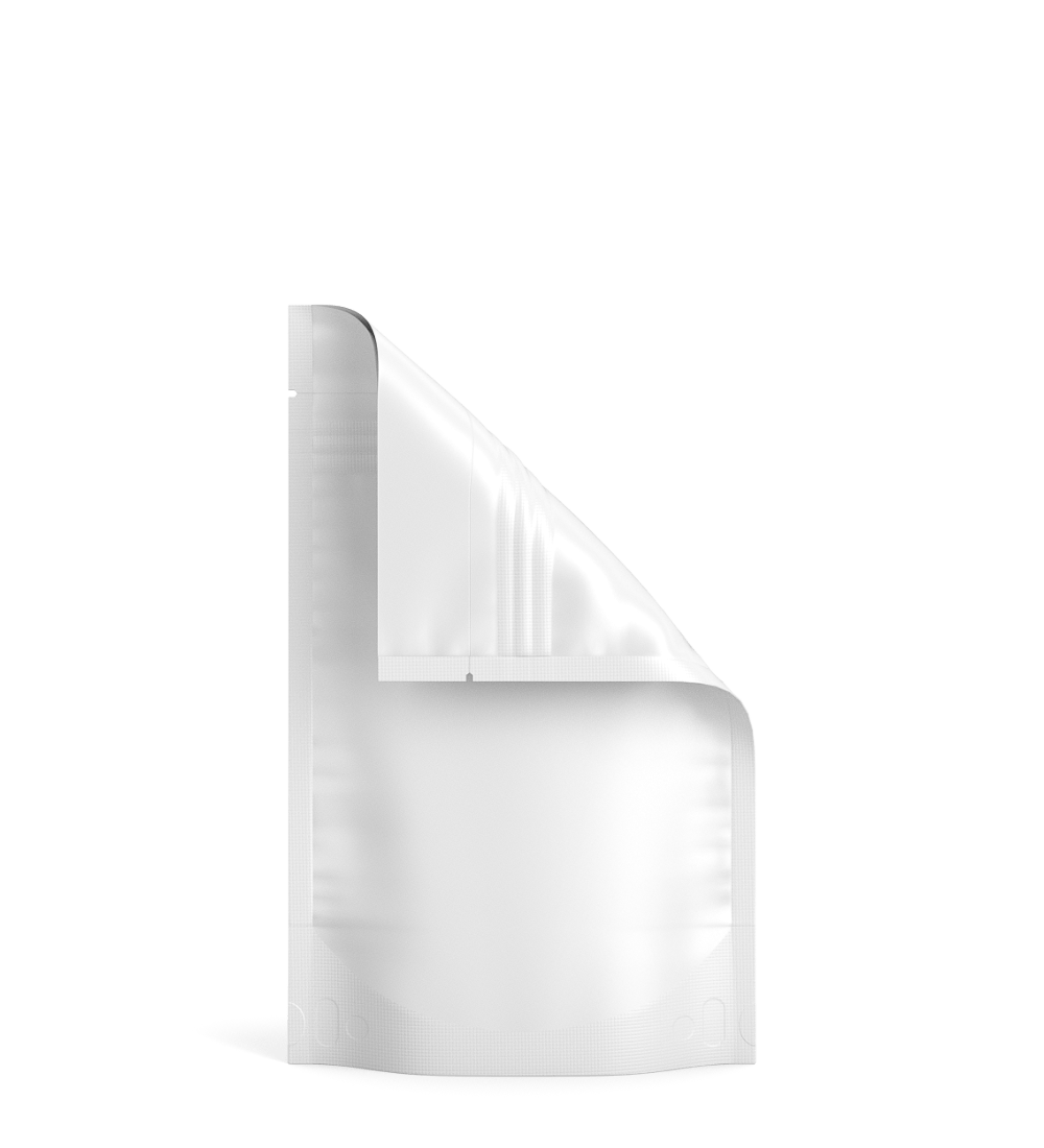 Tamper Evident | Matte White Mylar Bag (Tear Notch) | 4in x 6.5in - 7g - 1000 Count - 4