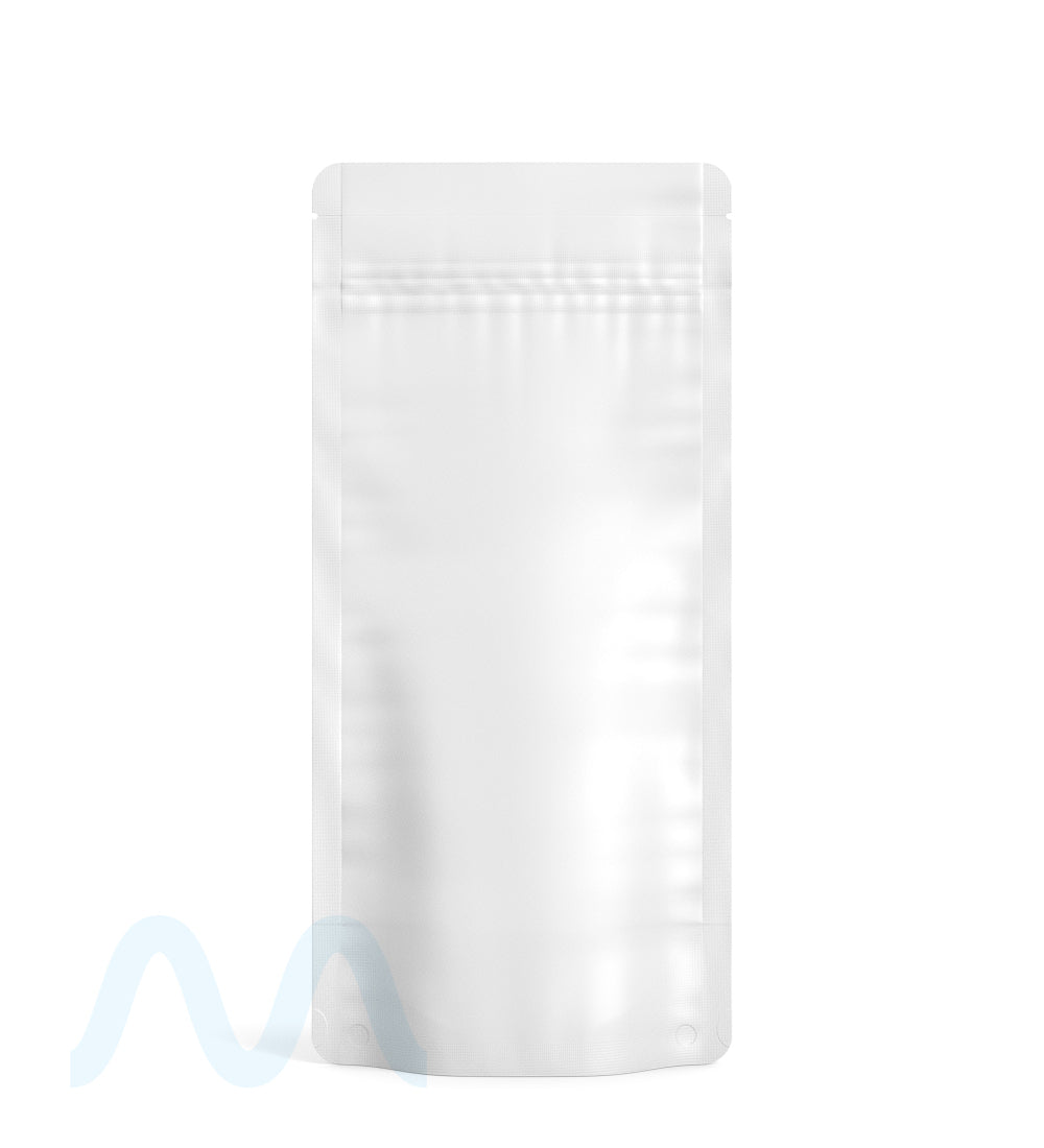 Tamper Evident | Matte White PCR Mylar Bag (Tear Notch) | 8.5in x 4in - 28g - 1000 Count - 2