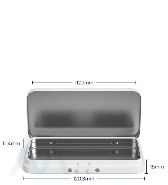 Child Resistant & Sustainable | Hinged - Lid Large Pre - Rolls Box | 120mm x 58mm - White Tin - 100 Count - 4
