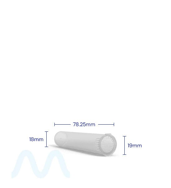 Child Resistant | Pop Top Vape Cartridge Tube | 80mm - Clear - 1000 Count - 4