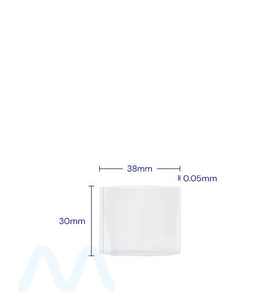 Tamper Evident | Heat Seal PETG Shrink Bands for Tubes | 30mm x 38mm - Clear Plastic - 1000 Count - 3
