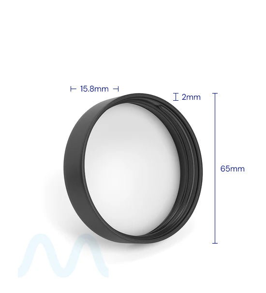 Child Resistant | Smooth Push Down & Turn Plastic PCR Caps w/ Foam Liner | 57mm - Semi Gloss Black - 72 Count - 4