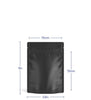 Tamper Evident | Matte Black Vista Mylar Bags (Tear Notch) | 3.62in x 5in - 3.5g - 1000 Count