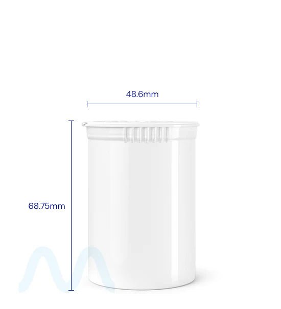 Child Resistant | Opaque White Pop Top Bottles | 30dr - 7g - 150 Count - 2