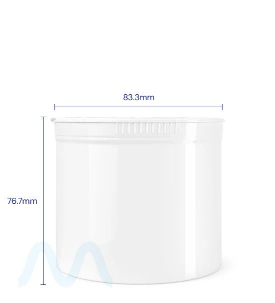 Child Resistant | Opaque White Pop Top Bottles | 90dr - 28g - 60 Count - 4