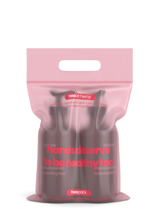 Transparent resealable pouch with a matte finish, featuring secure sealing and a handle for easy carrying.