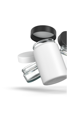 Wholesale glass jars with secure lids and a clean design, offering practical storage options.