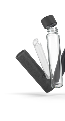 Premium glass tubes with secure caps and eco-friendly materials, enhancing storage solutions with a stylish design.