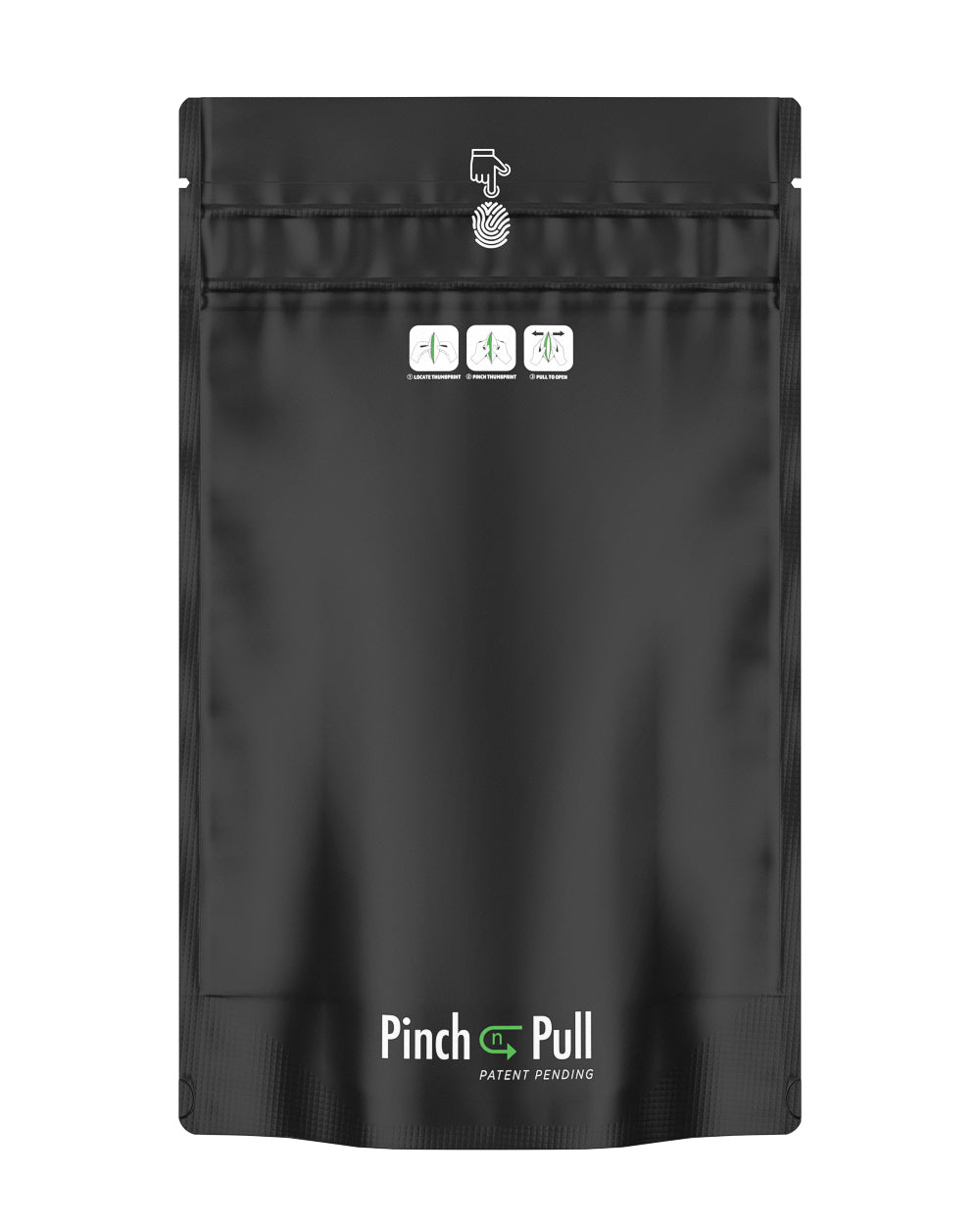 Child Resistant & Tamper Evident | Pinch N Pull Matte Black Mylar PCR Bags | 6in x 9.8in - 28g - 250 Count - 2