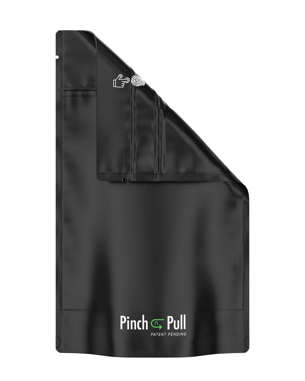 Child Resistant & Tamper Evident | Pinch N Pull Matte Black Mylar PCR Bags | 6in x 9.8in - 28g - 250 Count - 4
