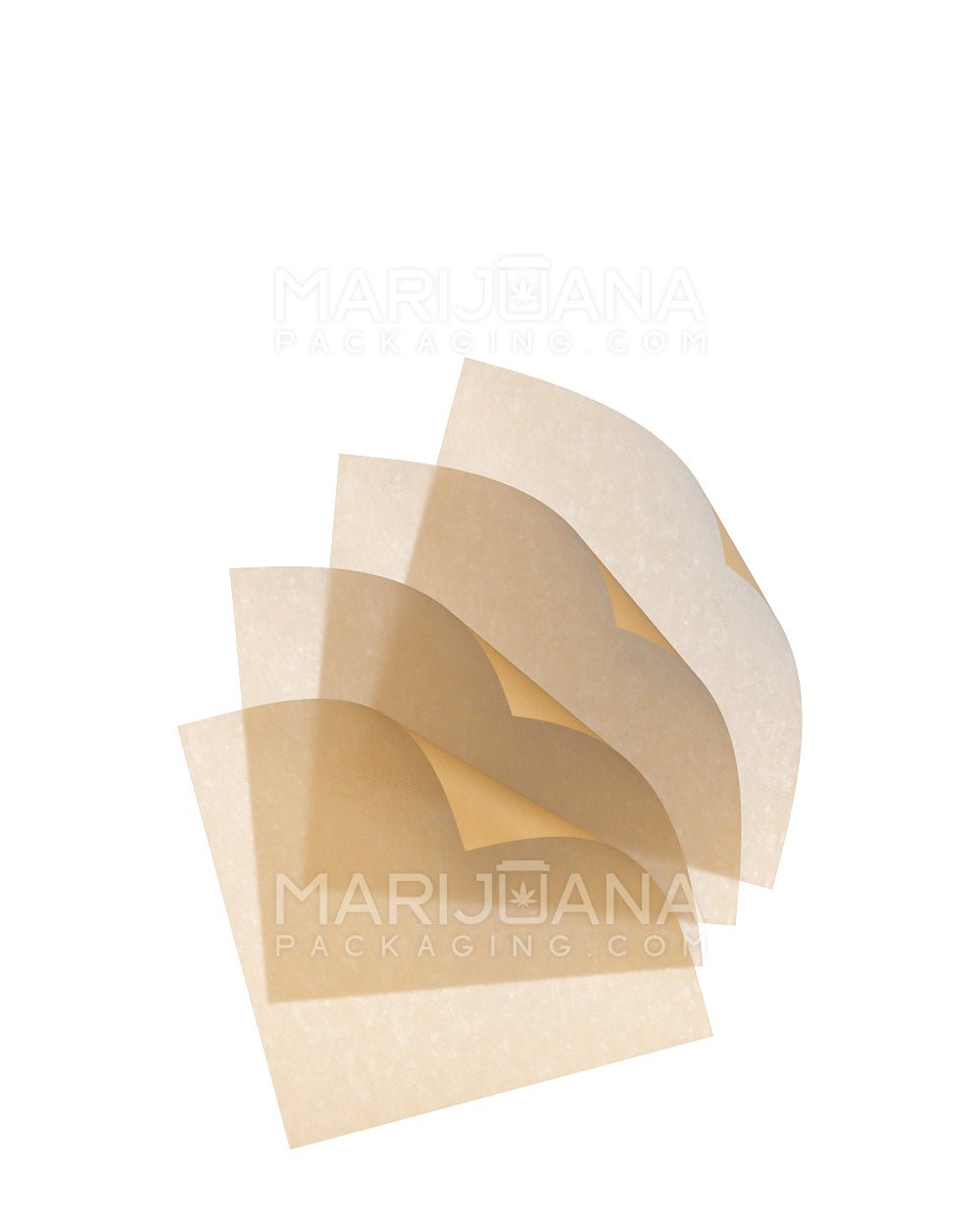 Non Silicone Coated Parchment Paper | 4in x 4in - Natural Brown - 1000 Count - 1