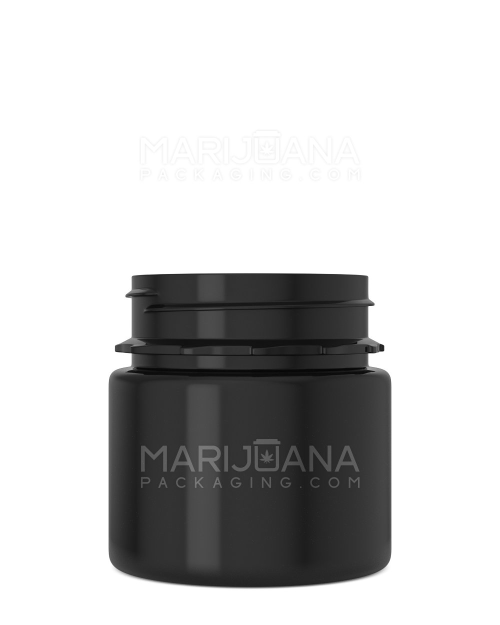 Tamper Evident | Straight Sided Black Plastic Jars | 53mm - 3.75oz | Sample - 1