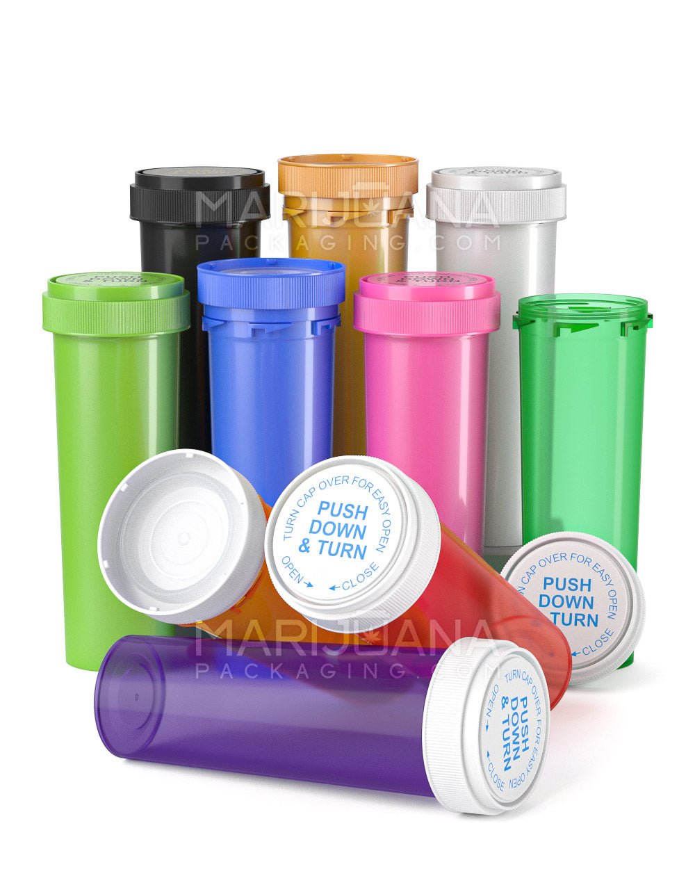 60 Dram Reversible Cap Vials - Marijuana Packaging