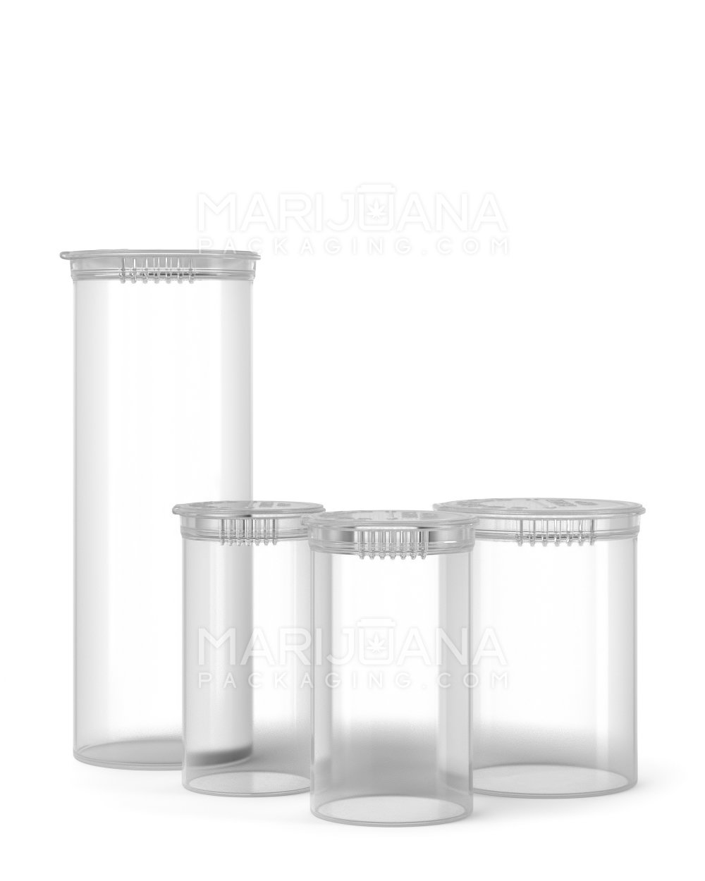 Clear CR Pop Top Bottles - Marijuana Packaging