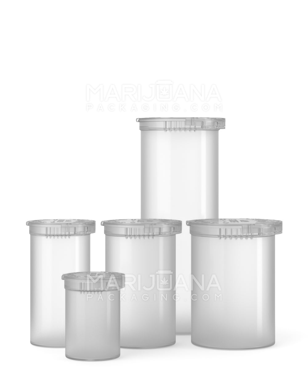 Clear Pop Top Bottles - Child Resistant & Tamper Evident - Marijuana Packaging