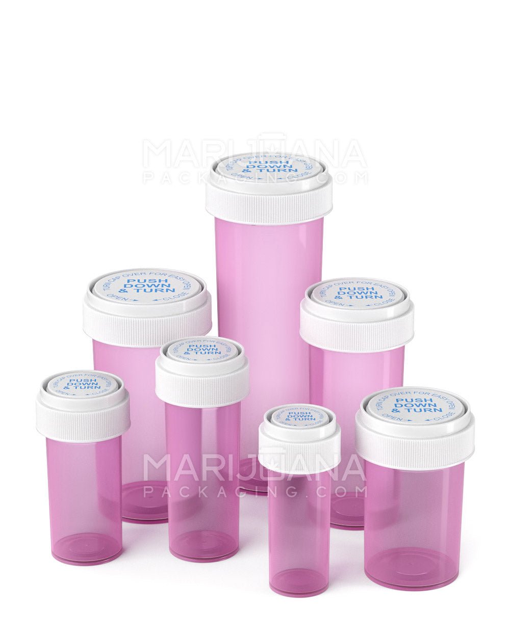 Reversible Cap Vials Pink - Gamut Packaging