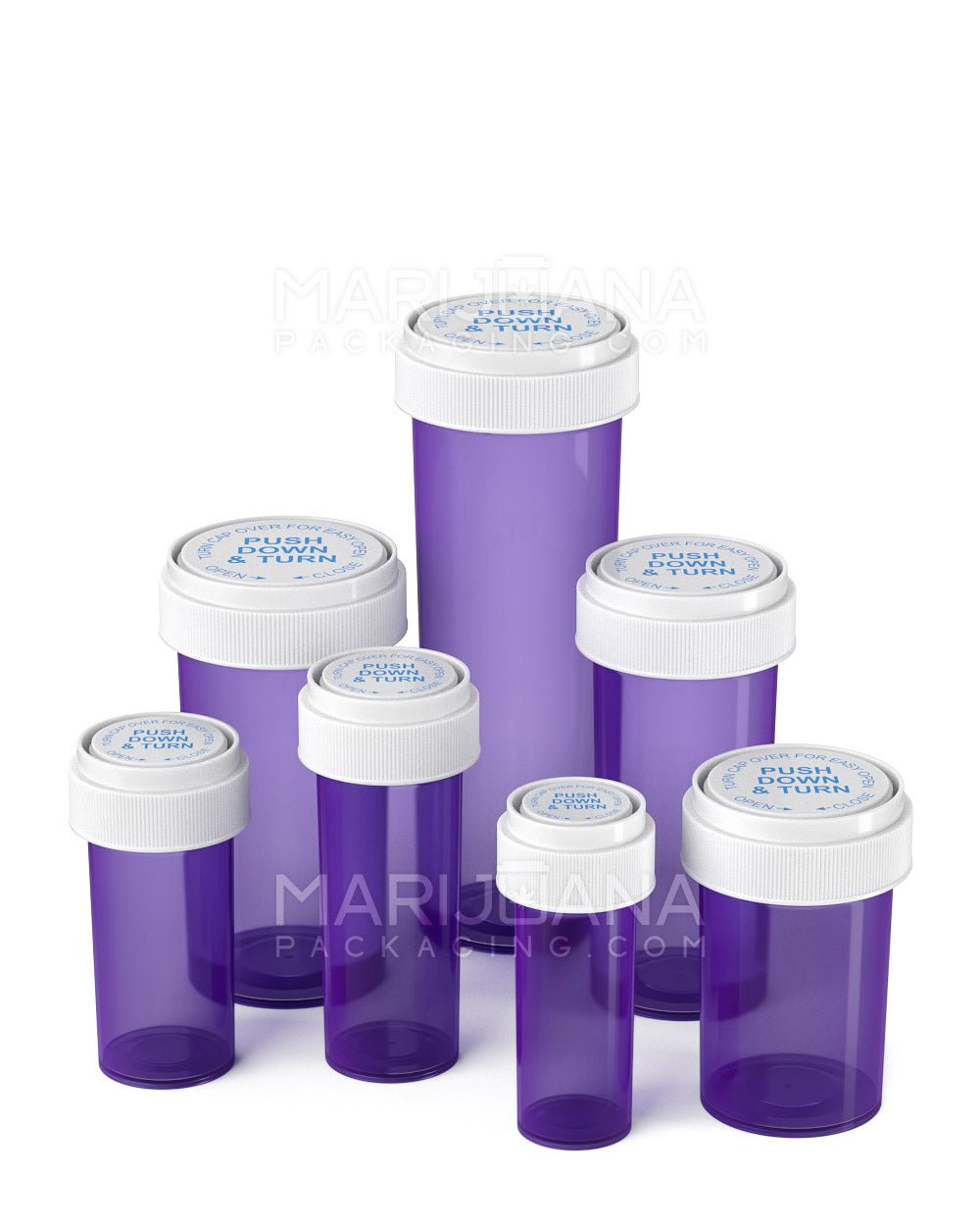 Reversible Cap Vials Purple - Gamut Packaging