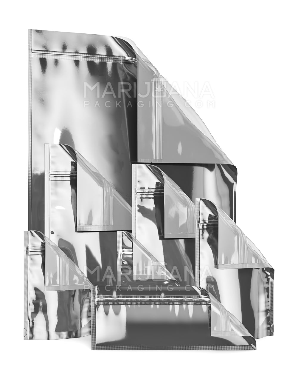 Silver/Clear Mylar Smell Proof Bags - Gamut Packaging