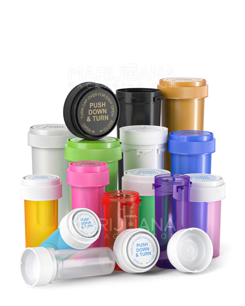 Vials Packaging Child Resistant Reversible Cap Vials – Gamut Packaging