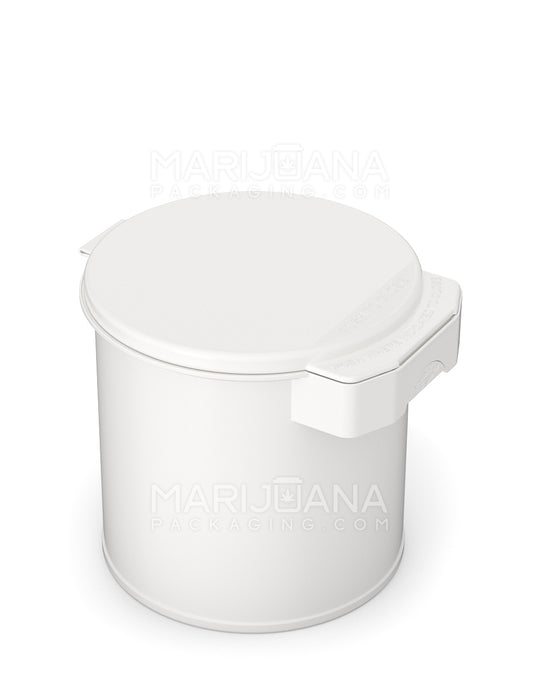 POLLEN GEAR | Child Resistant Wide Mouth Opaque White Plastic Kush Canister Bottle | 105dr - 28g - 90 Count