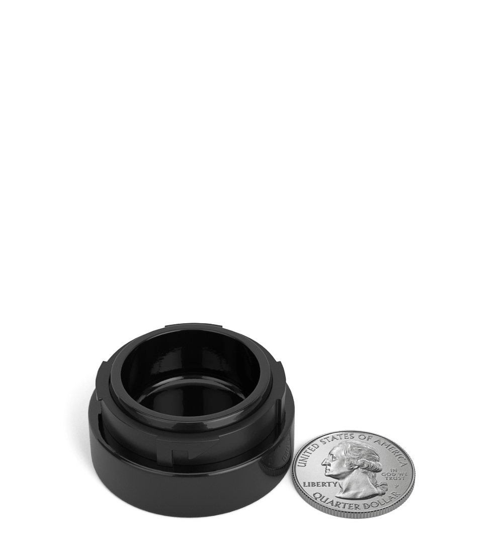 POLLEN GEAR | Palm N Turn Black Glass Concentrate Jar | 38mm - 5mL - 400 Count - 6